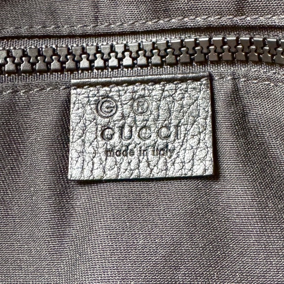 Authentic Gucci Web Black Monogram Nylon Pocket Messenger Crossbody Bag - Picture 6 of 12